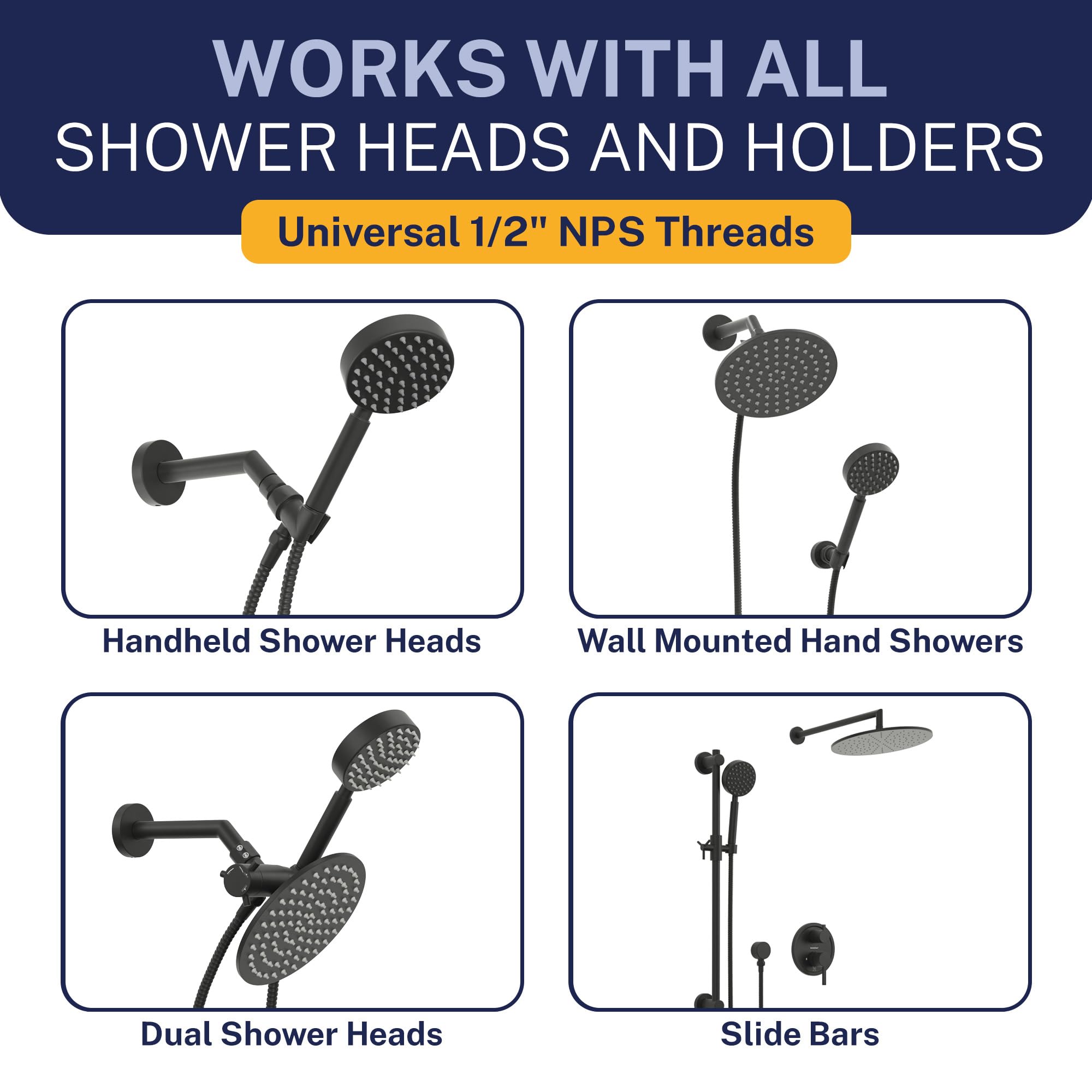 HammerHead Showers Solid Metal Shower Hose Attachment for